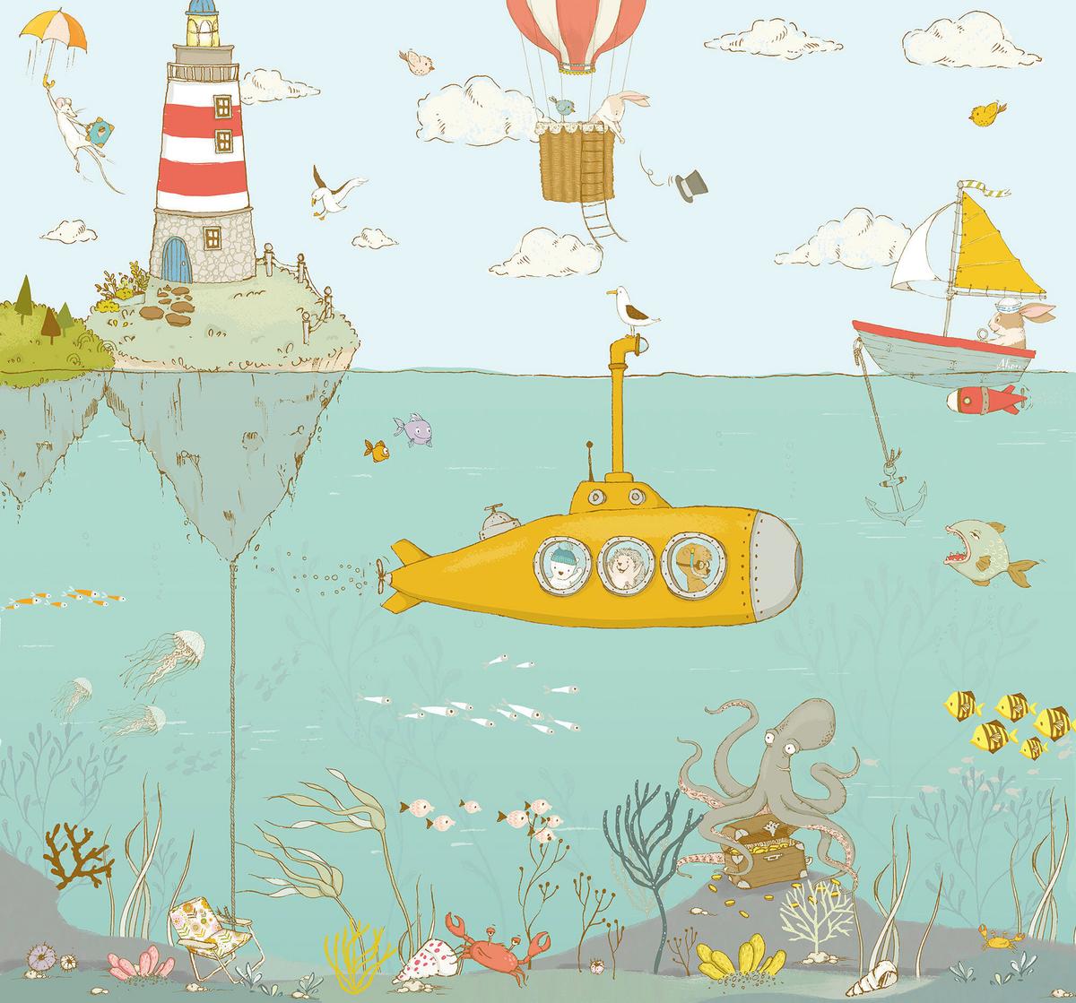 Fototapete Sealife - Multicolor, Trend, Papier (300/280cm)