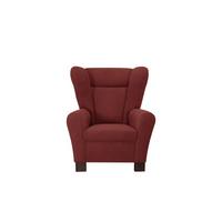 Křeslo ušák CHANDLER, vínově červená - vínově červená/hnědá, Design, dřevo/kompozitní dřevo (95/109/97cm) - Ondega