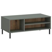 Couchtisch Pozzi Eichefarben/graugrün B: 100 Cm - Eichefarben/Schwarz, Trend, Holzwerkstoff/Metall (100/41,2/60cm)