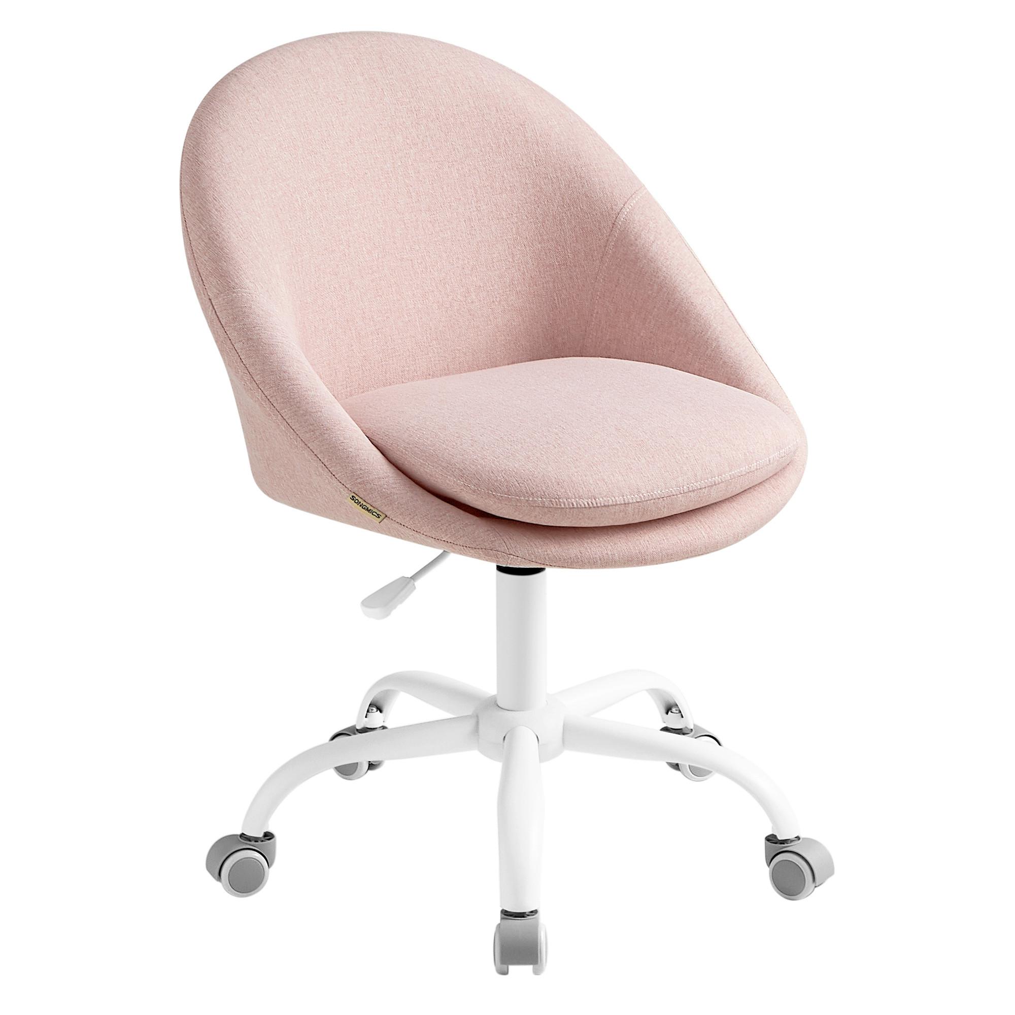 Drehstuhl Rosa B: 60cm - Pink/Weiß, Basics, Textil/Metall (60/83/60cm)