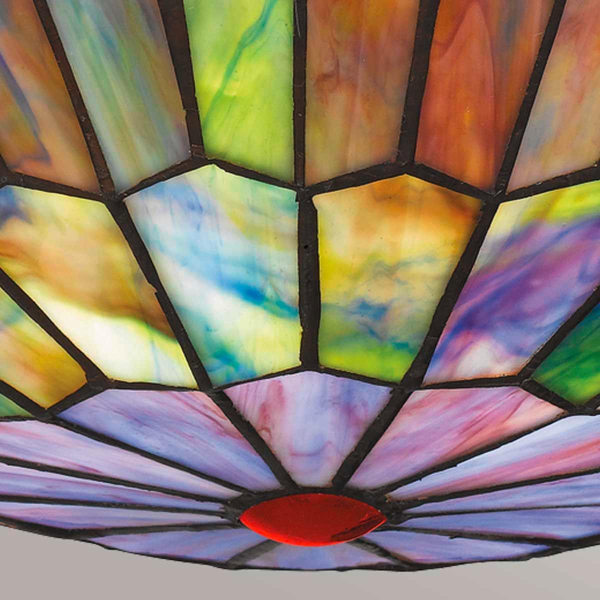 Mennyezeti Lámpa Qz-Watkins-F-Vb - sötétbarna/többszínű, Konventionell, üveg/fém (13,5/42,0cm) - Elstead Lighting