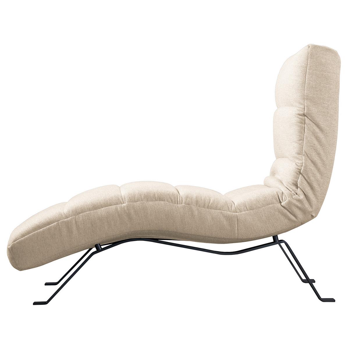 Relaxliege Swing Blick Beige B: 65 Cm - Beige/Schwarz, Design, Textil (65/65/171cm) - Livetastic