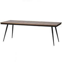 Esstisch Rhombic Teakfarben L: 220 Cm - Schwarz/Teakfarben, Design, Holz/Metall (220/90/76cm) - Livetastic