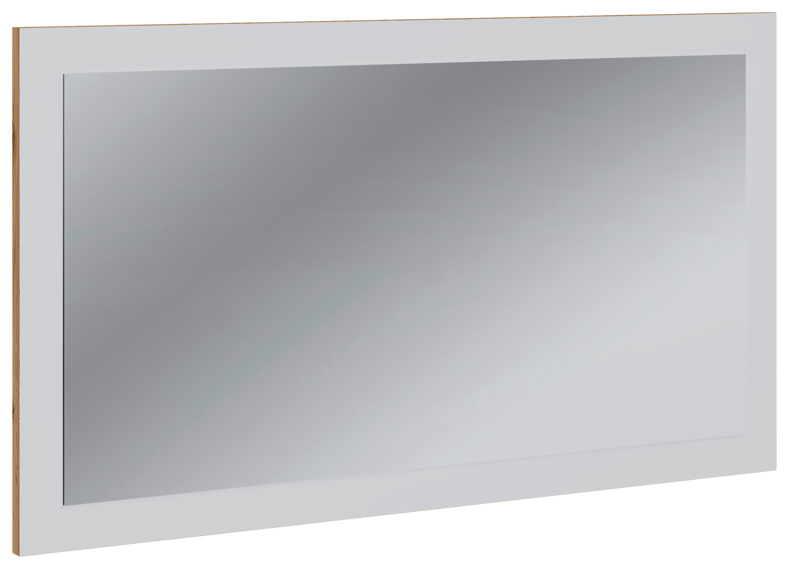 Spiegel Salia Weiß, Eiche Dekor B: 80cm - Honigeiche/Weiß, Design, Glas/Holzwerkstoff (80/45/2cm) - MID.YOU