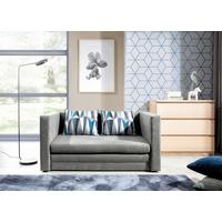 Schlafsofa Neva Blaugrau, B: 132 Cm - Blaugrau/Schwarz, Design, Textil (132/62/70cm) - P & B