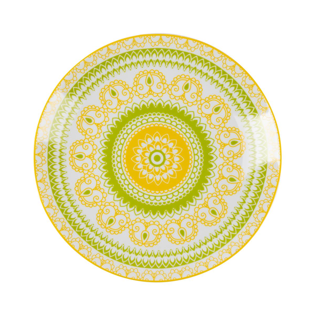 Mělký talíř Maja, Ø: 20cm - zelená/žlutá, Lifestyle, keramika (20/2,3cm) - Mömax