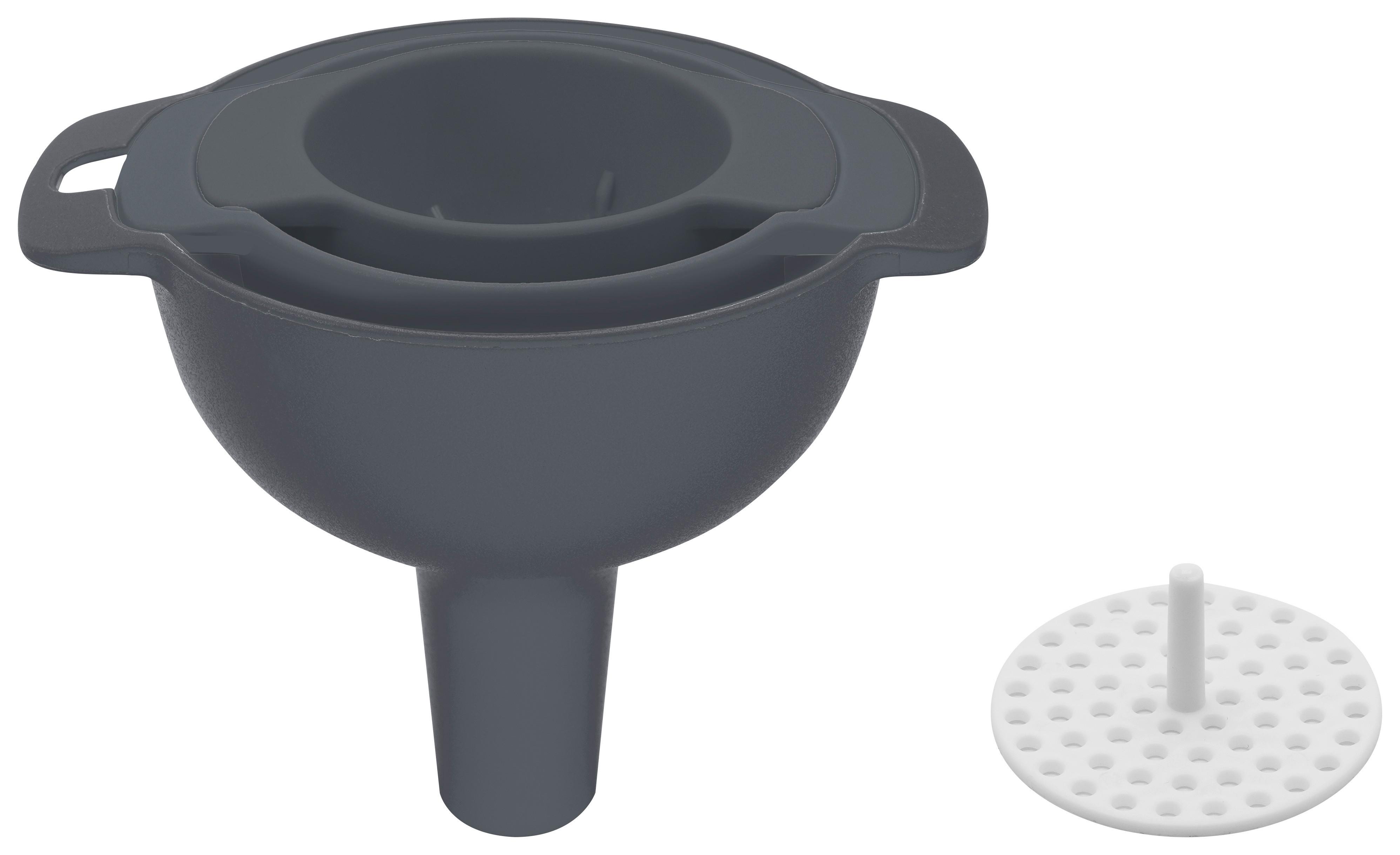 Sada lievikov KIKI - sivá/biela, Konventionell, plast - Mömax