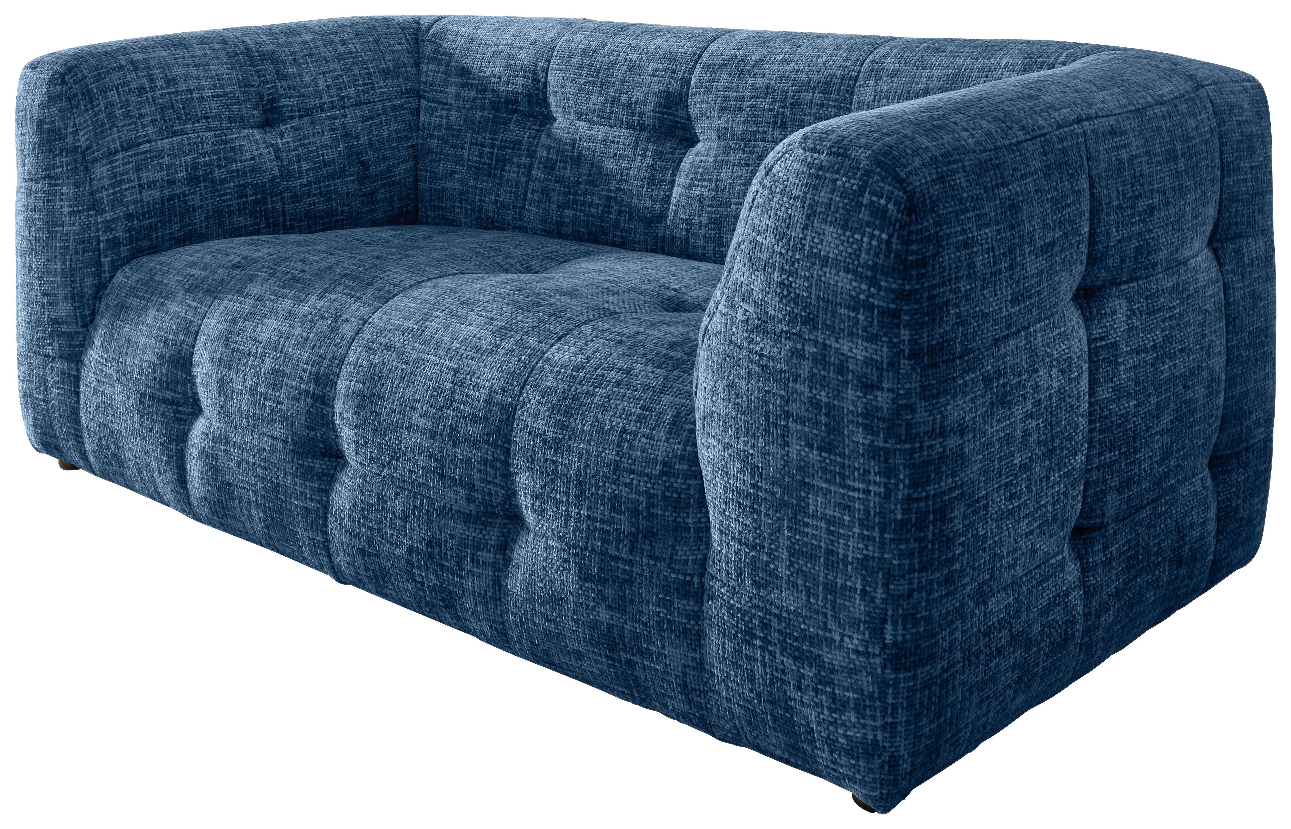 2-sitzer-sofa Velice, Blau B: 184 Cm - Blau/Schwarz, Design, Textil (184/72/95cm) - Livetastic