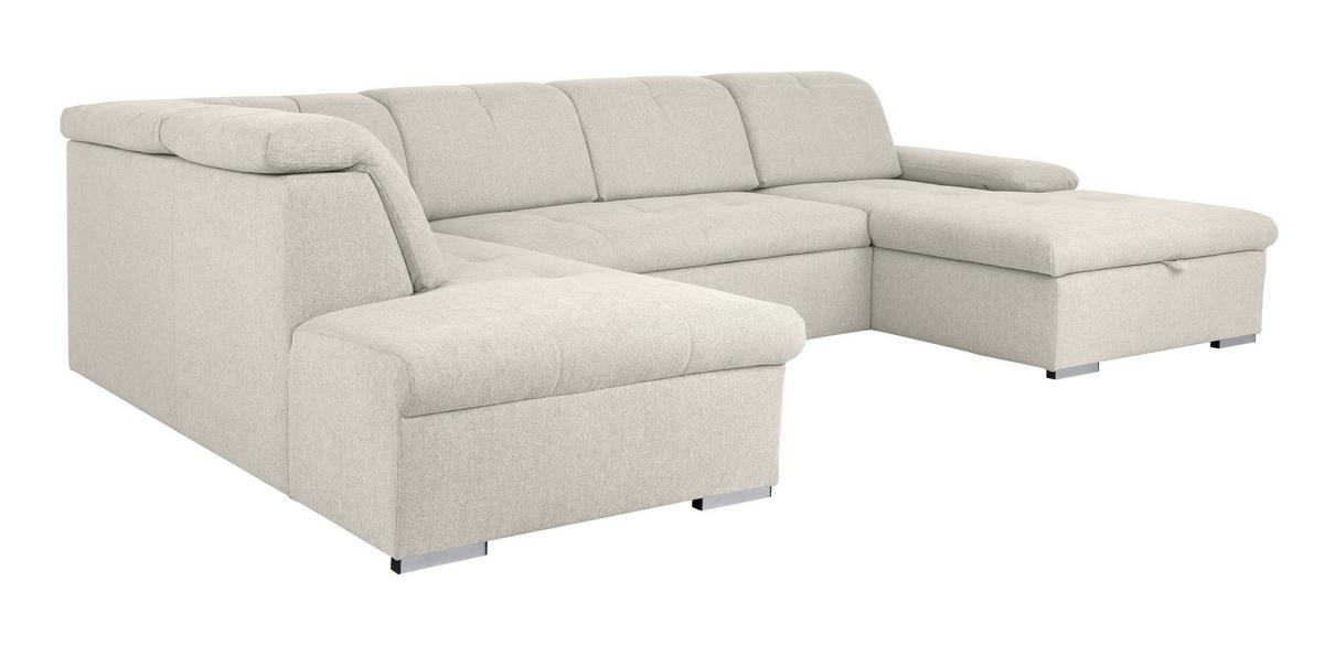 Wohnlandschaft Ramzes Beige U: 215x238x173 cm - Beige/Grau, Design, Textil (215/328/173cm) - MID.YOU