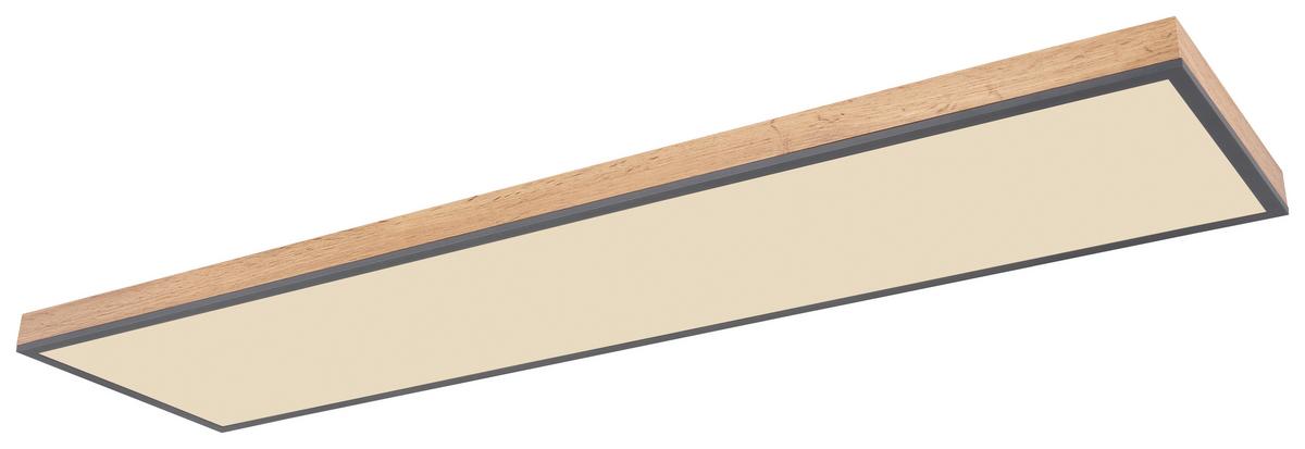 LED-Deckenleuchte 416080wd5-Cct L:  120 - Opal/Graphitfarben, Basics, Holz/Kunststoff (120/30/7,5cm) - Globo