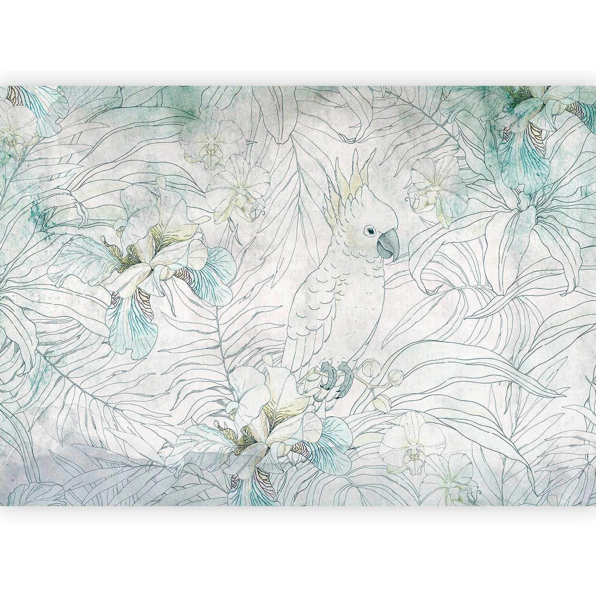 Fototapete Textil, Grün, B/H: 200x140cm - Hellgrau/Grün, LIFESTYLE, Textil (200/140cm) - artgeist