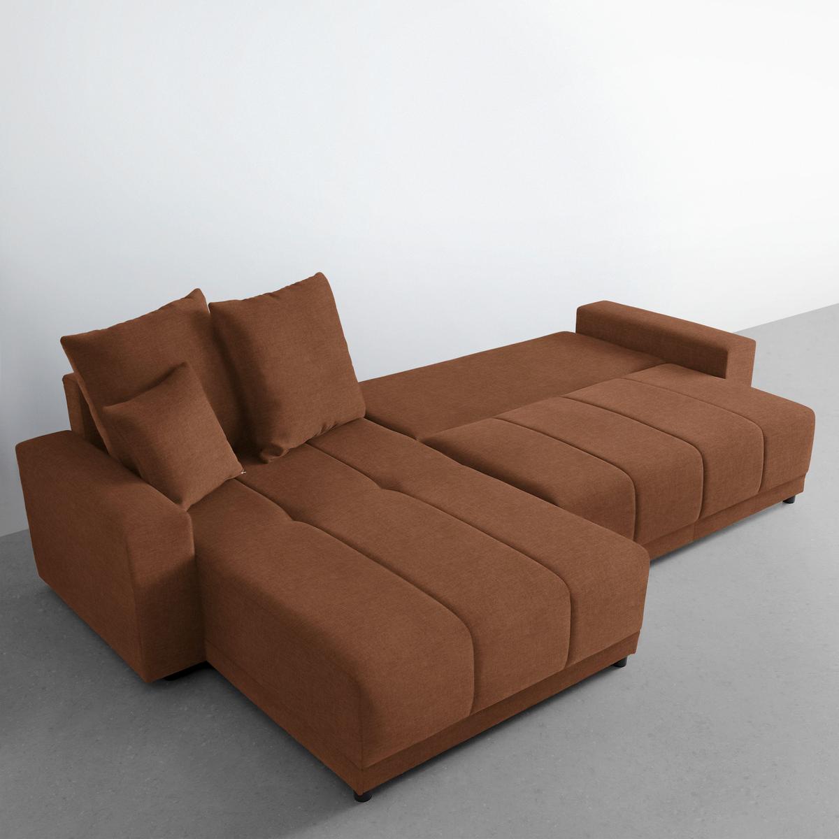 Rohová sedačka ALATRI, oboustr.,koňaková,s polštáři - černá/zelená, Moderní, textil/plast (289/90/176cm) - Based
