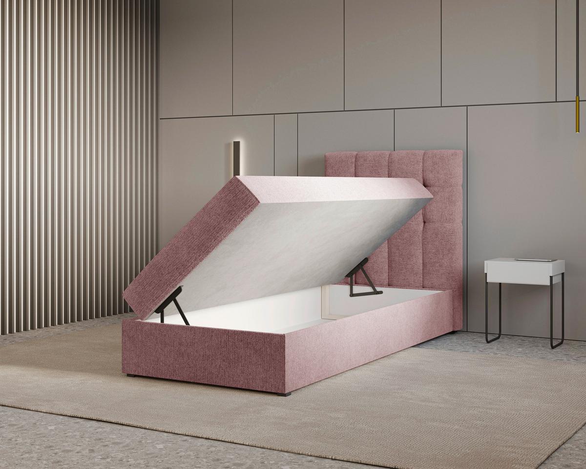 BOXBETT Oslo Kupferfarben 90x200cm - Schwarz/Kupferfarben, MODERN, Holz/Kunststoff (90/200cm) - MID.YOU