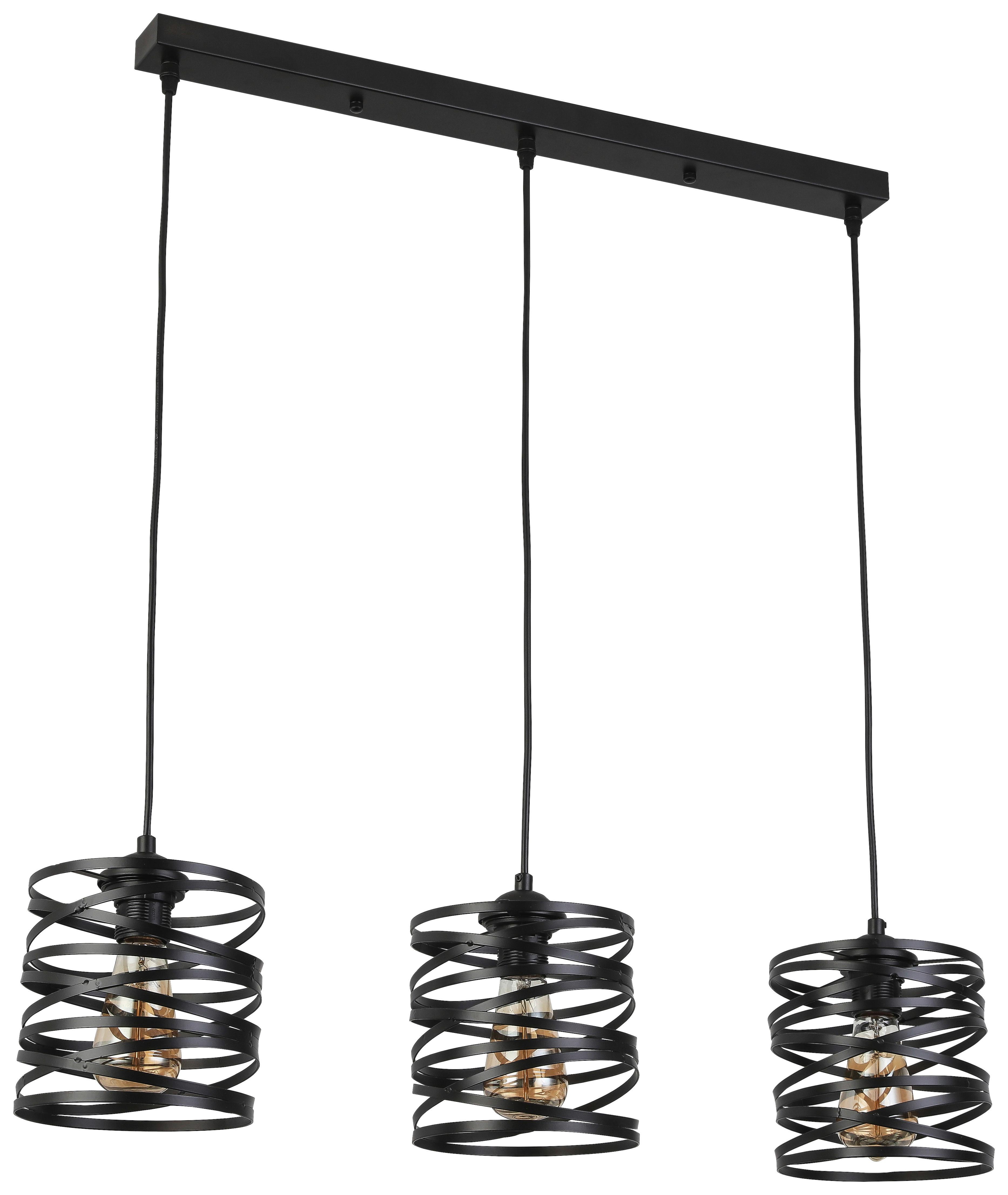 Függőlámpa Timea - fekete, Romantik / Landhaus, műanyag/fém (69/17/120cm) - James Wood