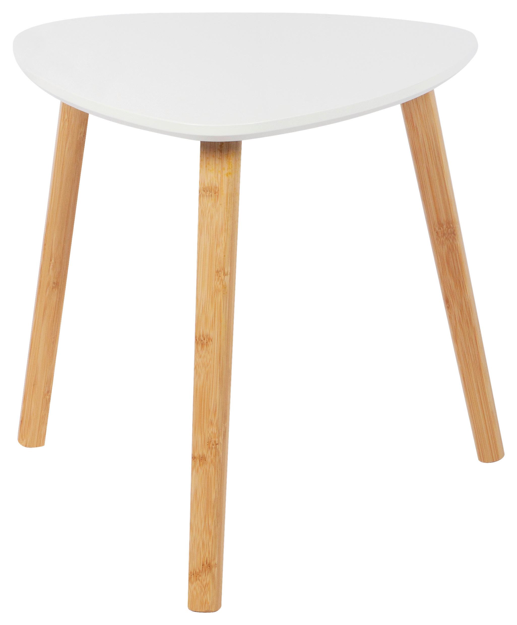 Beistelltisch Tim Weiß lackiert - Naturfarben/Weiß, MODERN, Holz/Holzwerkstoff (40/40,5/40cm)
