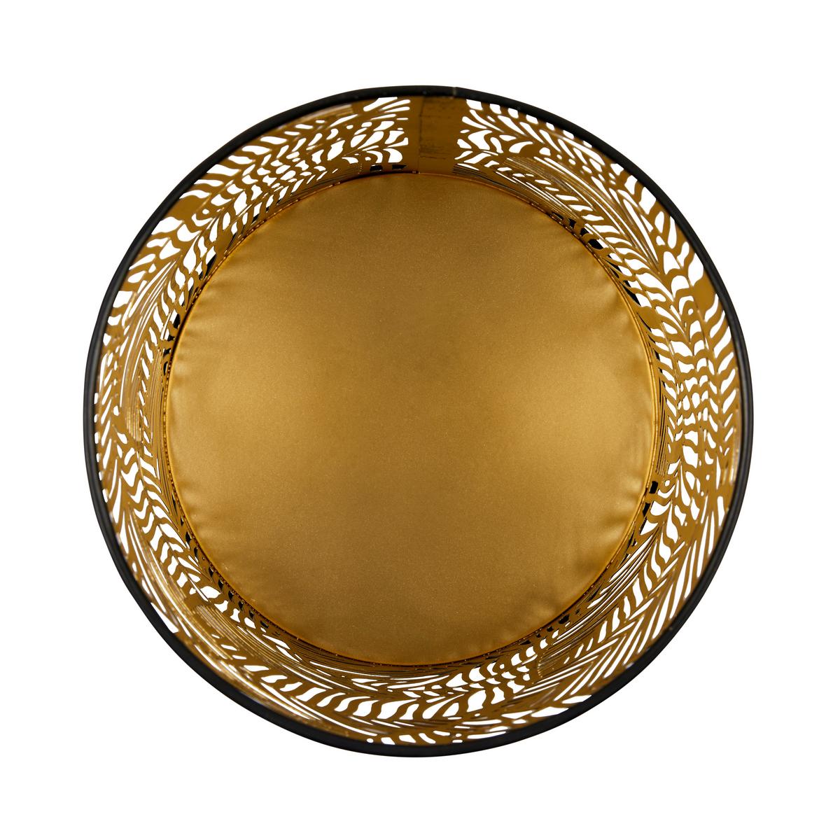 Laterne Denise - Goldfarben/Schwarz, MODERN, Metall (18/50cm) - James Wood