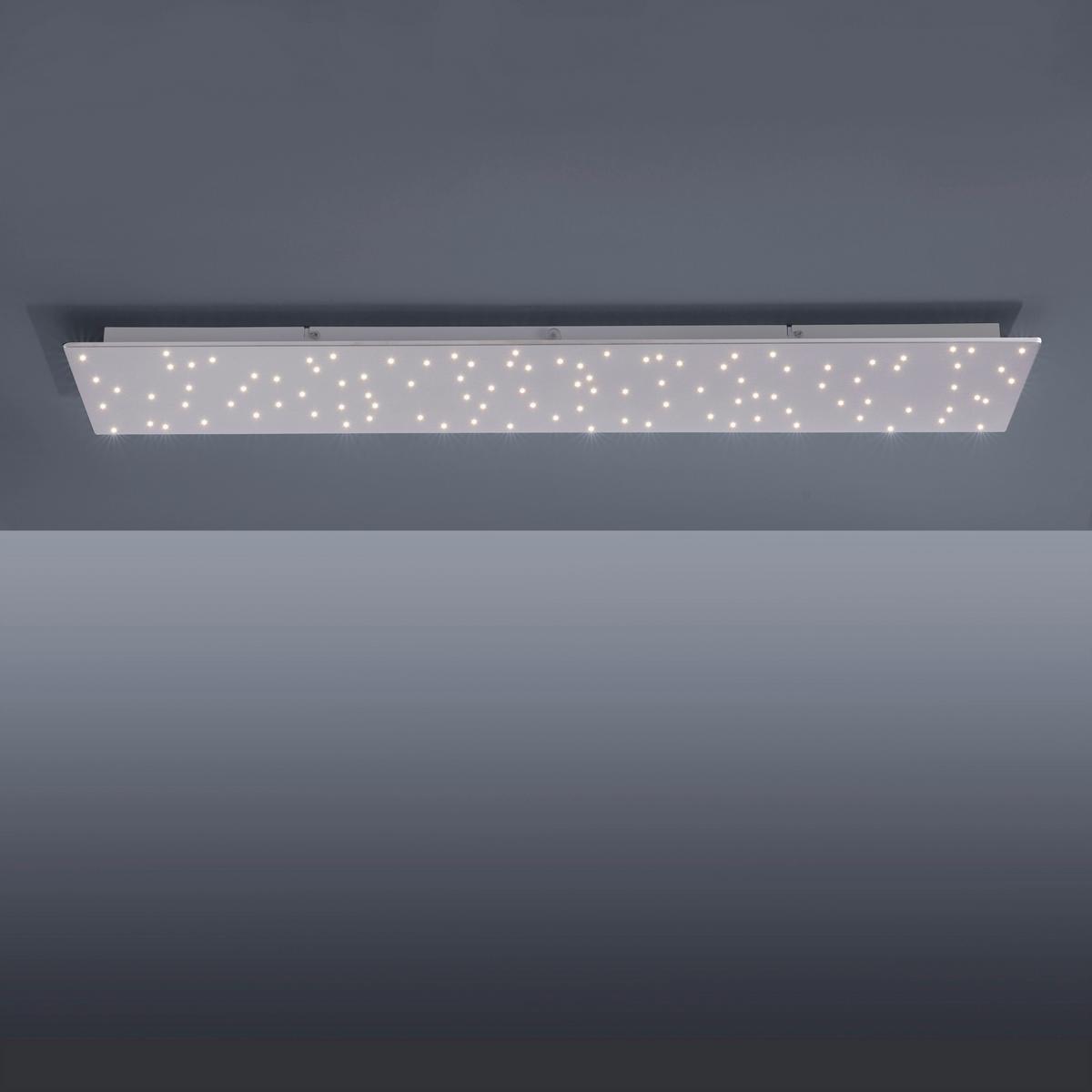Led-deckenleuchte Sparkle L: 100 Cm Mit Farbwechsler - Silberfarben, Design, Metall (100/25/4cm)