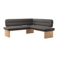Eckbank Beluna Ii Webstoff Anthrazit, B: 212cm - Eichefarben/Anthrazit, KONVENTIONELL, Holz/Textil (212/170cm) - James Wood