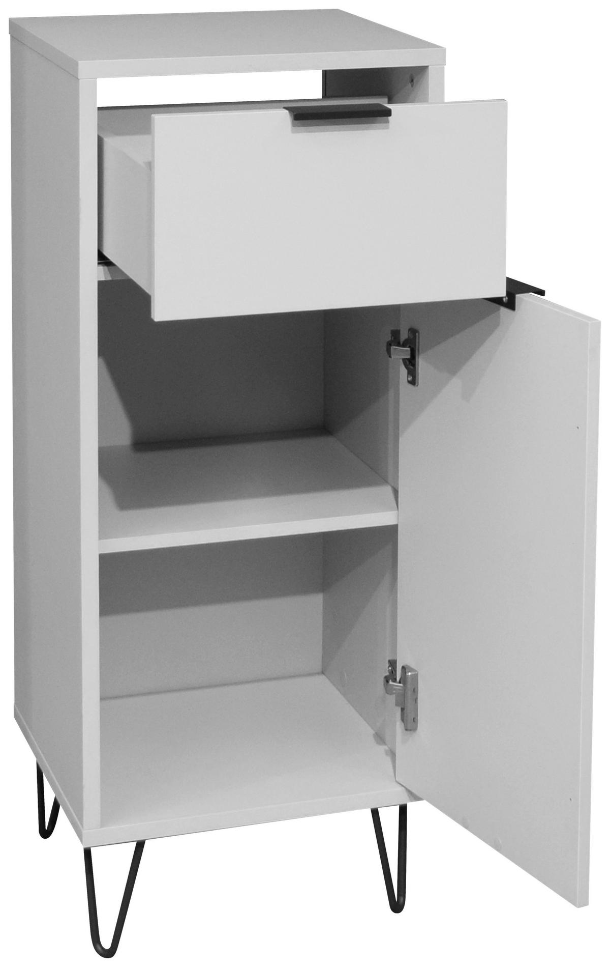 Unterschrank Bonnie Grau, B: 41 cm - Schwarz/Grau, MODERN, Holzwerkstoff (41/99/38cm) - Livetastic