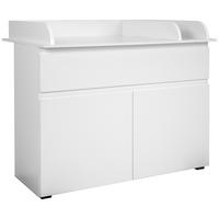 Wickelkommode Image B: 120 cm Weiß 2 Türen 1 Schublade - Weiß, Basics, Holzwerkstoff (120/102/77cm) - MID.YOU