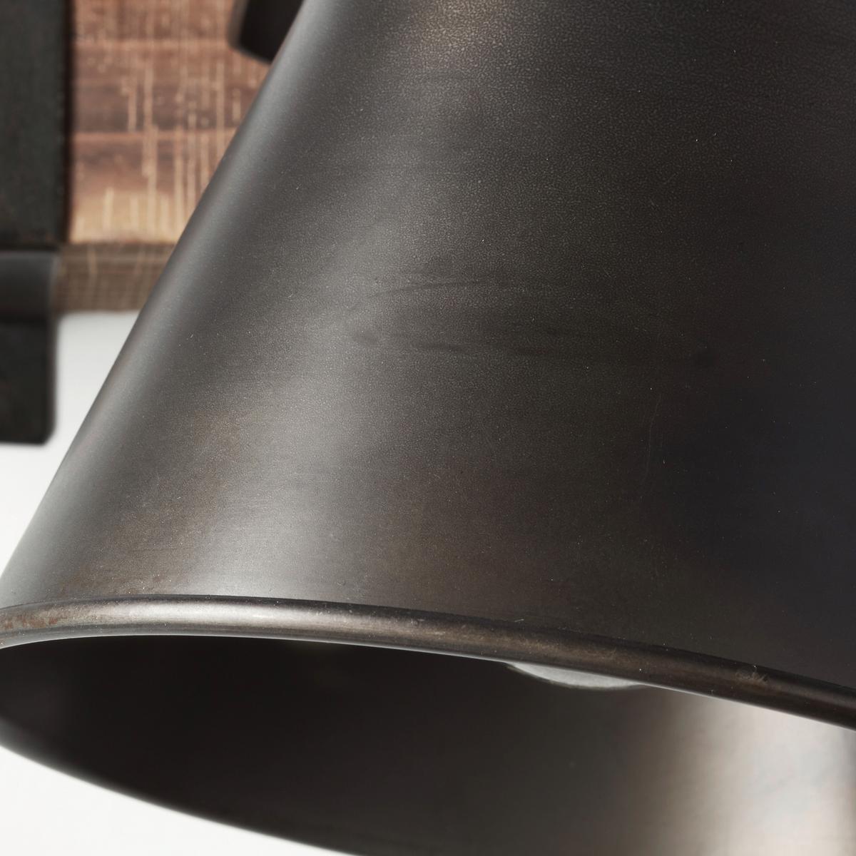 Wandleuchte Plow 1-flammig Drehbar Und Schwenkbar - Schwarz, Design, Holz/Metall (24/25cm) - Brilliant