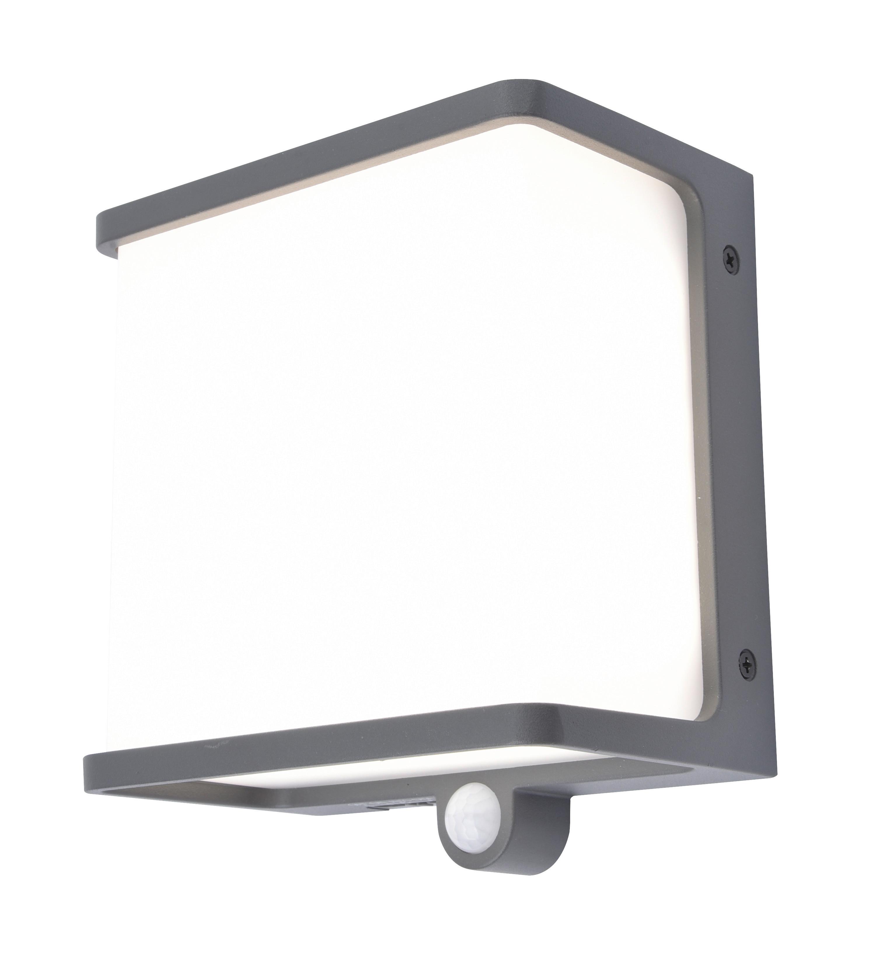 Solarleuchte Doblo Weiß Anthrazit L: 15 cm - Anthrazit/Weiß, Basics, Kunststoff/Metall (15/9/17cm)