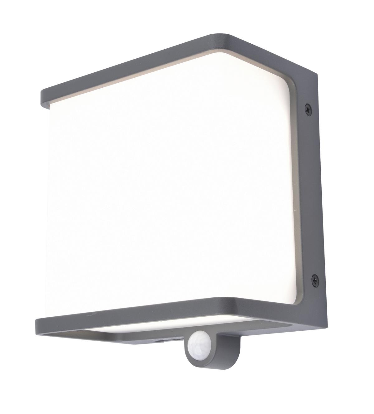 Solarleuchte Doblo Weiß Anthrazit L: 15 cm - Anthrazit/Weiß, Basics, Kunststoff/Metall (15/9/17cm)