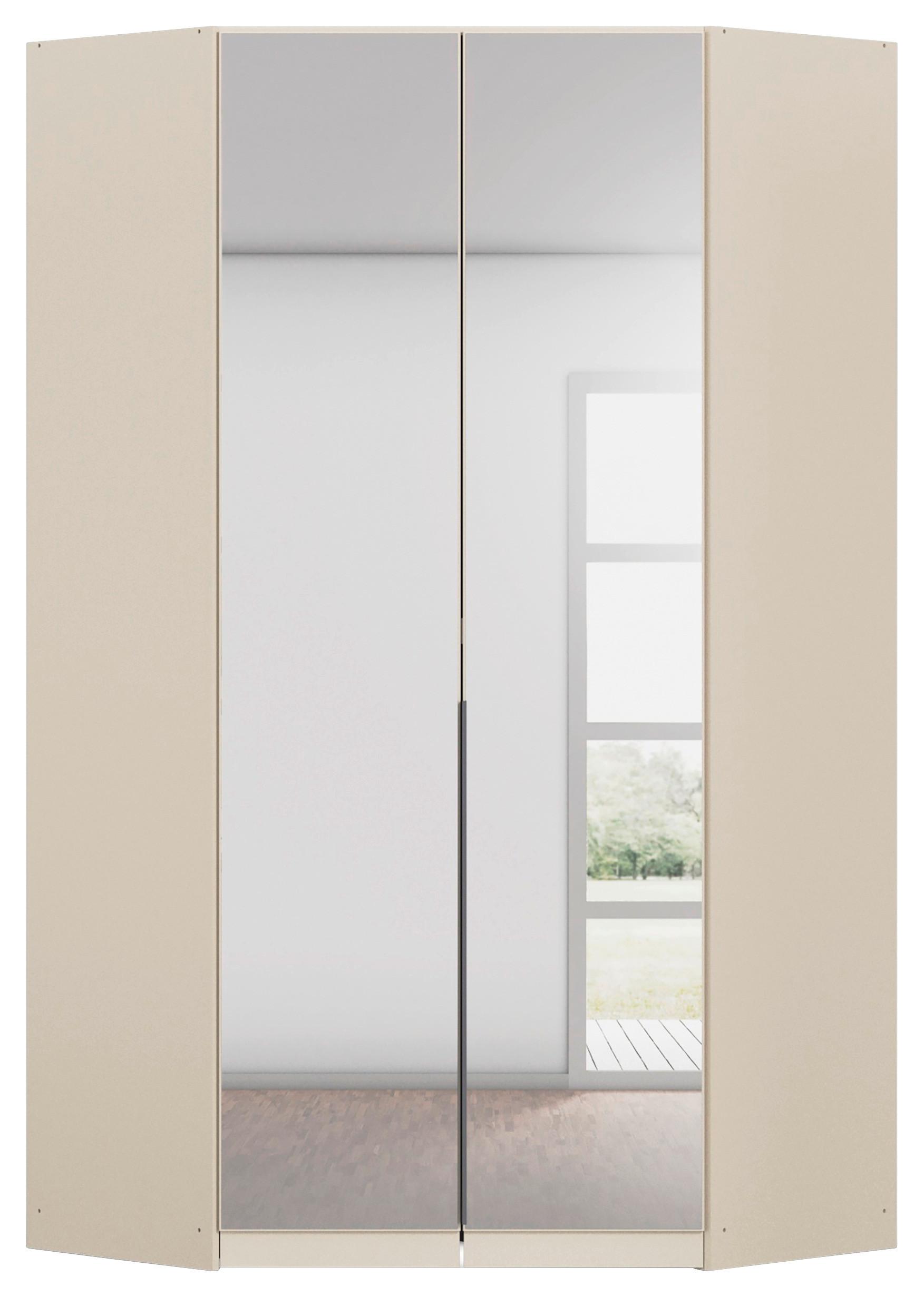 Šatní skříň Alabama Super ALABAMA-SUPER - barvy stříbra/průhledné, Moderní, kompozitní dřevo (117/229/117cm)