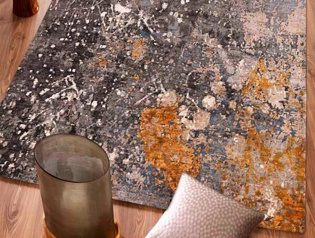 Orientteppich Grau/multicolor Wolle Cosmic 140x200 Cm - Multicolor/Grau, Design, Textil (140/200cm) - Cazaris