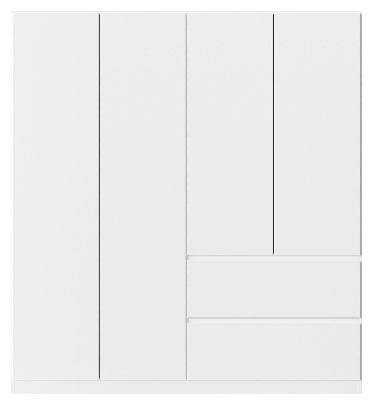 Drehtürenschrank Costa Weiß B: 181 cm - Weiß, MODERN, Holzwerkstoff (181/197/54cm) - Rauch Möbel