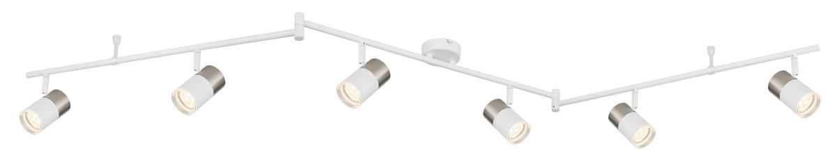 Strahler 57851-6 - Transparent/Weiß, Design, Kunststoff/Metall (180/8/18,5cm) - Globo