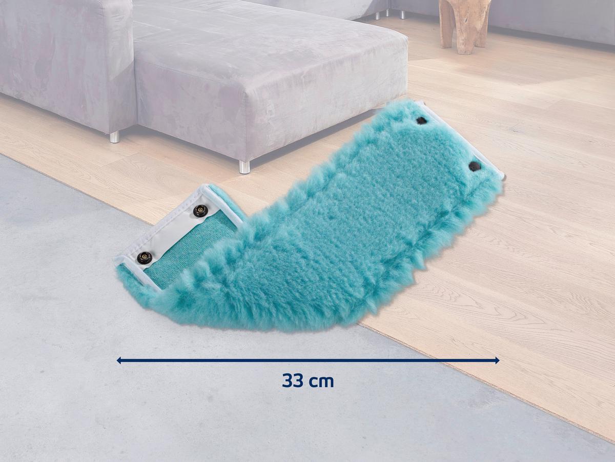 Wischbezug 55330 Cl Twist M Static Plus - Türkis, KONVENTIONELL, Textil (33cm) - Leifheit