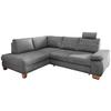 Eckschlafsofa Positano, Grau S: 206x261 Cm - Wildeiche/Grau, MODERN, Textil (206/261cm) - Livetastic