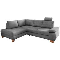 Eckschlafsofa Positano, Grau S: 206x261 Cm - Wildeiche/Grau, MODERN, Textil (206/261cm) - Livetastic
