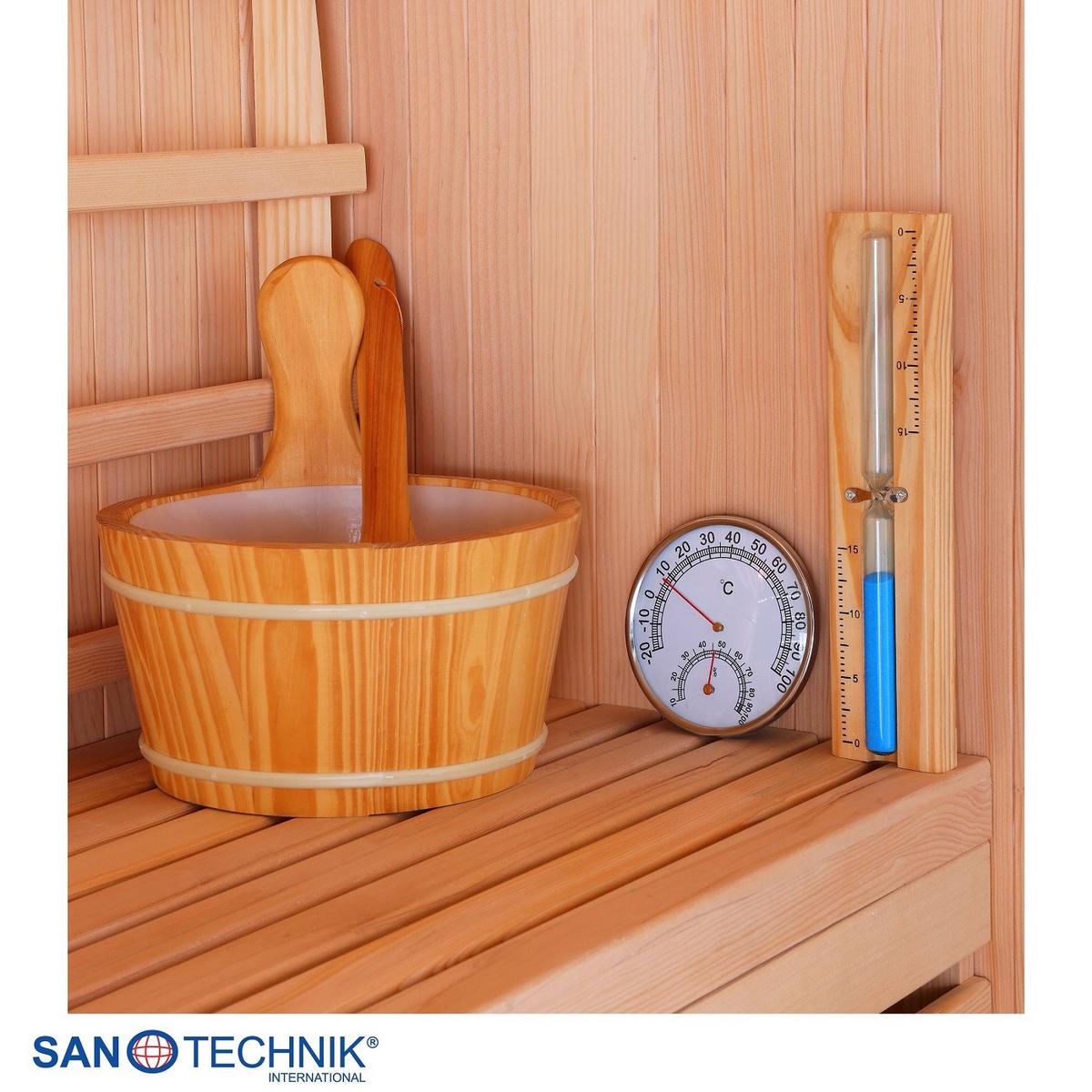Finnische Sauna Tallinn int. Steuerung, 6-KW-Ofen - Basics, Holz (150/200/150cm)