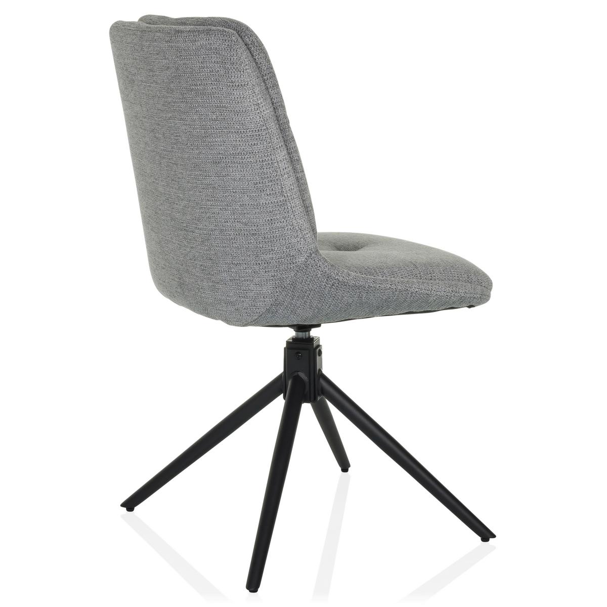 Besucherstuhl Tarviso Grau B: 53 Cm - Schwarz/Grau, MODERN, Textil/Metall (53/89/58cm) - MID.YOU