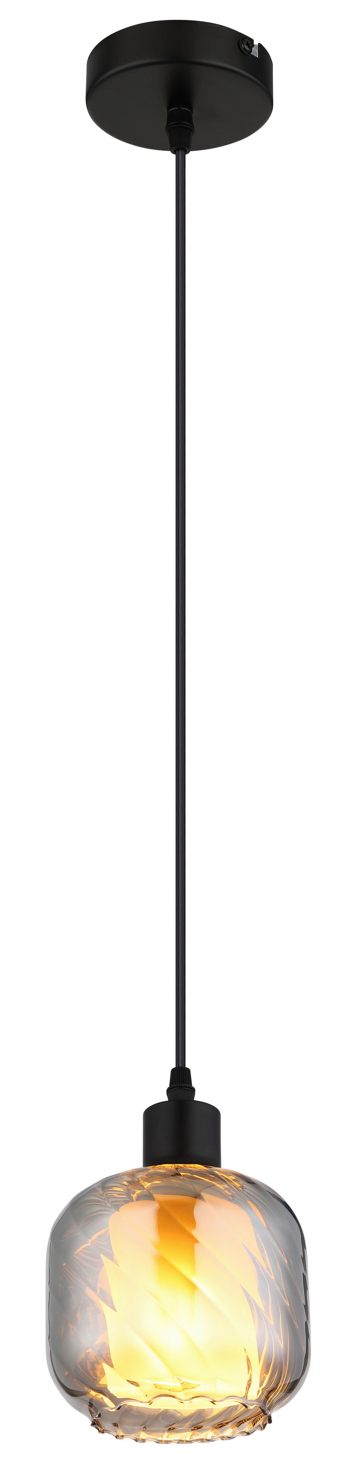 ZÁVESNÉ SVIETIDLO XIA - čierna/sivá, Design, kov/plast (14/120cm) - Globo