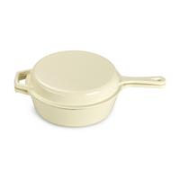 Kochtopfset 2-Teilig Gusseisen Backofengeeignet - Creme, Basics, Metall (26,5cm) - Echtwerk