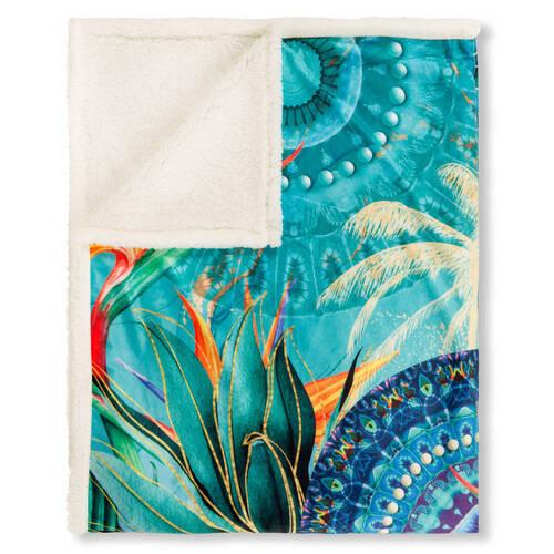 Plaid Novia Blau Petrol 130x160 cm - Blau/Petrol, Trend, Textil (130/160cm)