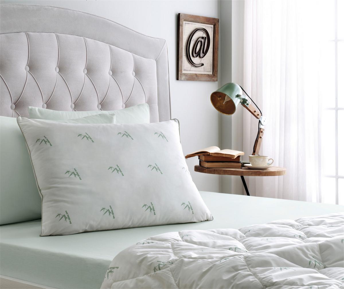 Kopfpolster Bamboo - Weiß, Basics, Textil (40/80/20cm) - Yatas