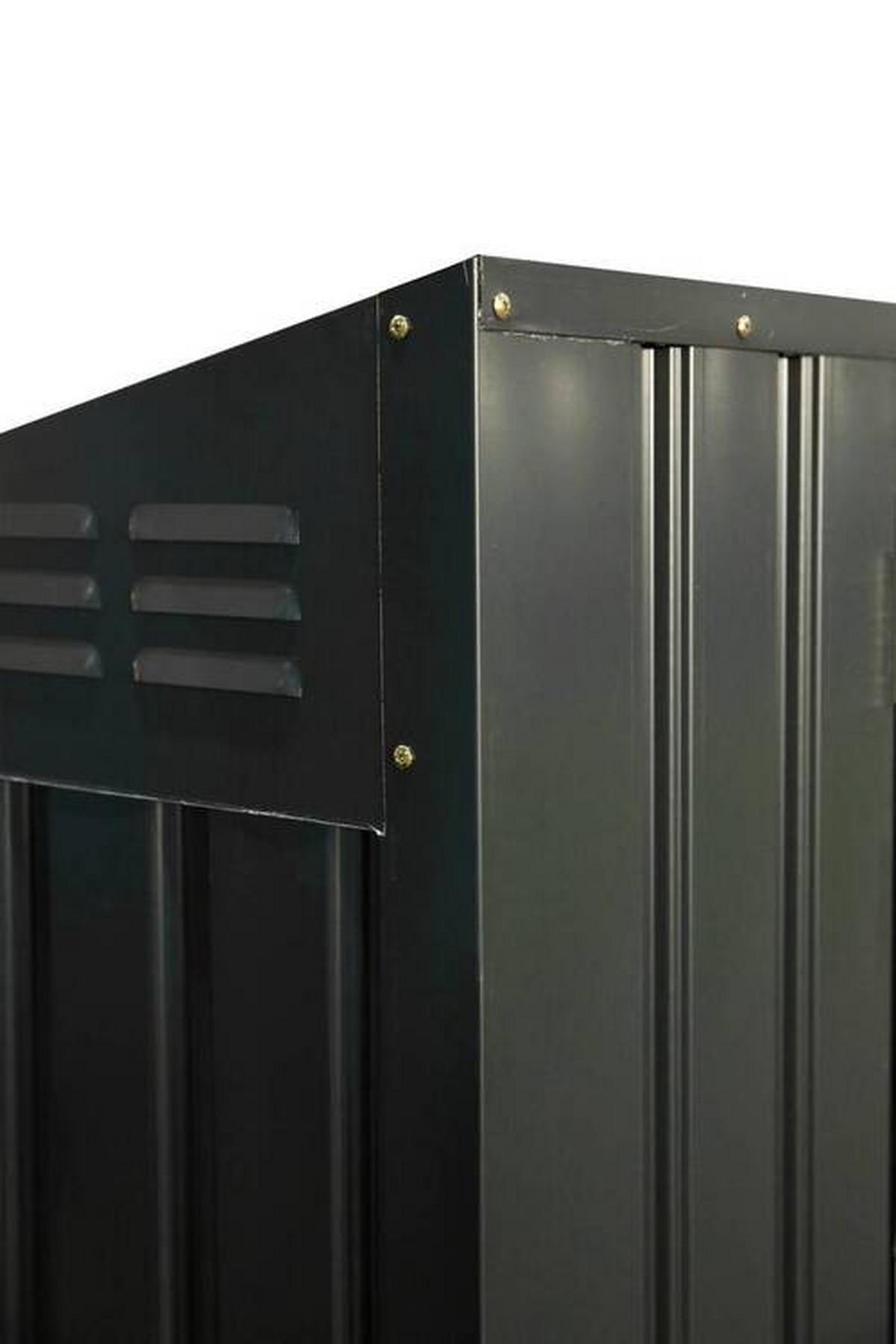 Box na odpadkové koše 240l, 5x3, kov - tmavě šedá, Basics, kov (172/131/100cm)