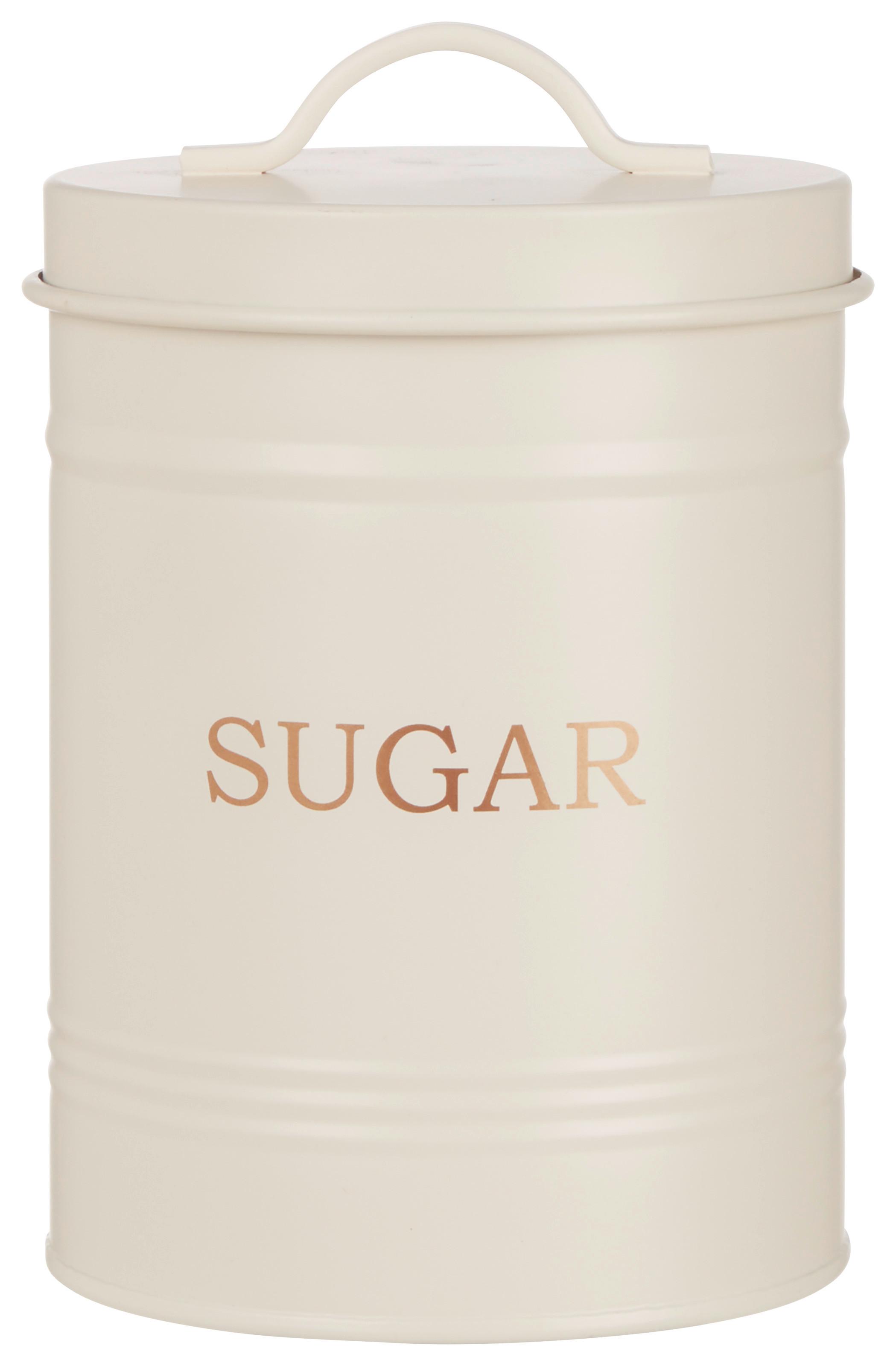 Dóza na potraviny Berta - Sugar, 1,2l - krémová/béžová, Moderní, kov (11/15cm) - Modern Living