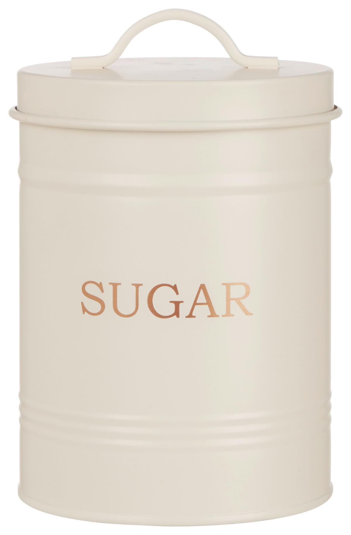 Dóza na potraviny Berta - Sugar, 1,2l - krémová/béžová, Moderní, kov (11/15cm) - Modern Living