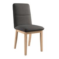 Vierfußstuhl Beluna Ii Webstoff Anthrazit, B: 47cm - Eichefarben/Anthrazit, KONVENTIONELL, Holz/Textil (47/91/56cm) - James Wood