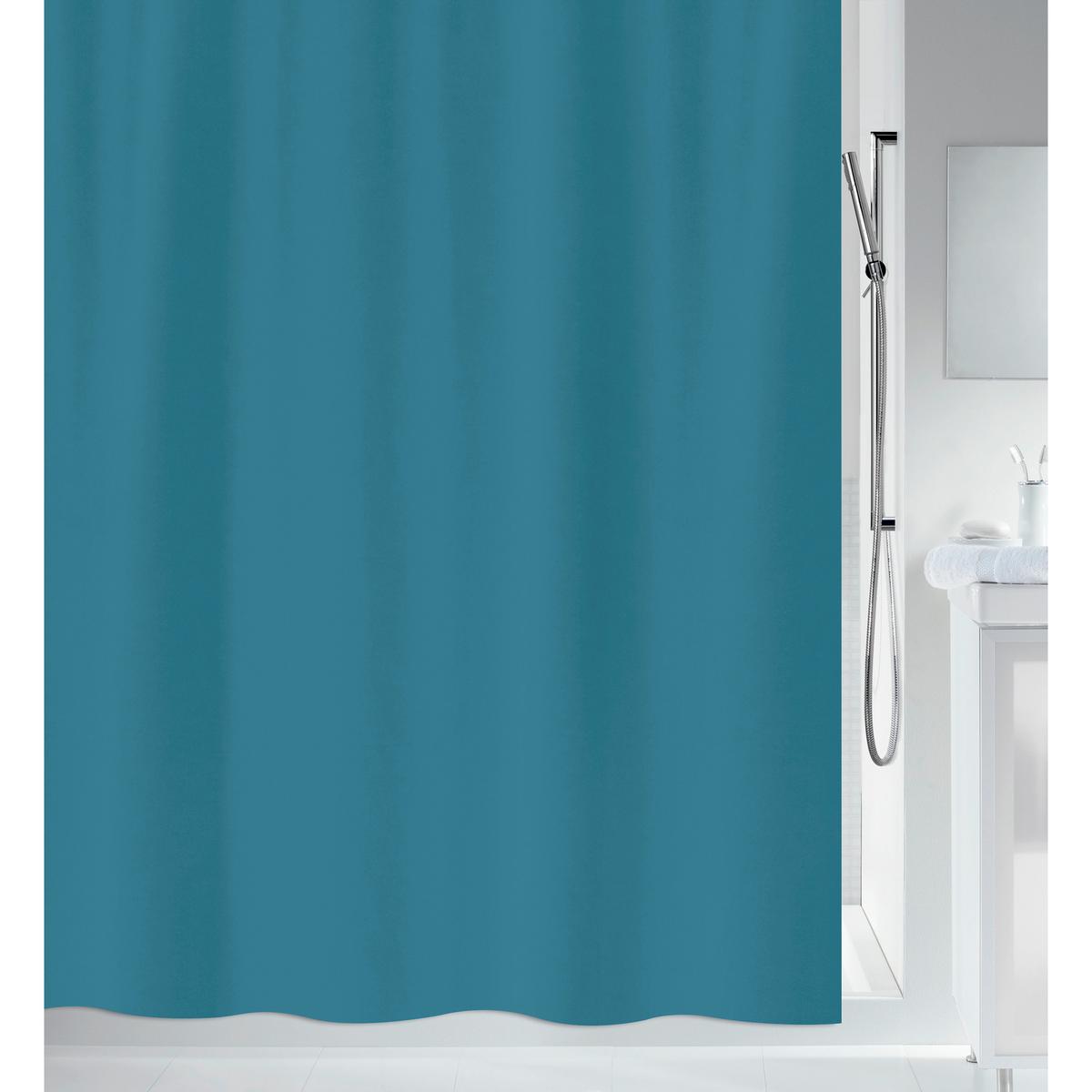 Duschvorhang in Blau 180x200 cm - Blau, Basics, Textil (180/200cm) - Spirella