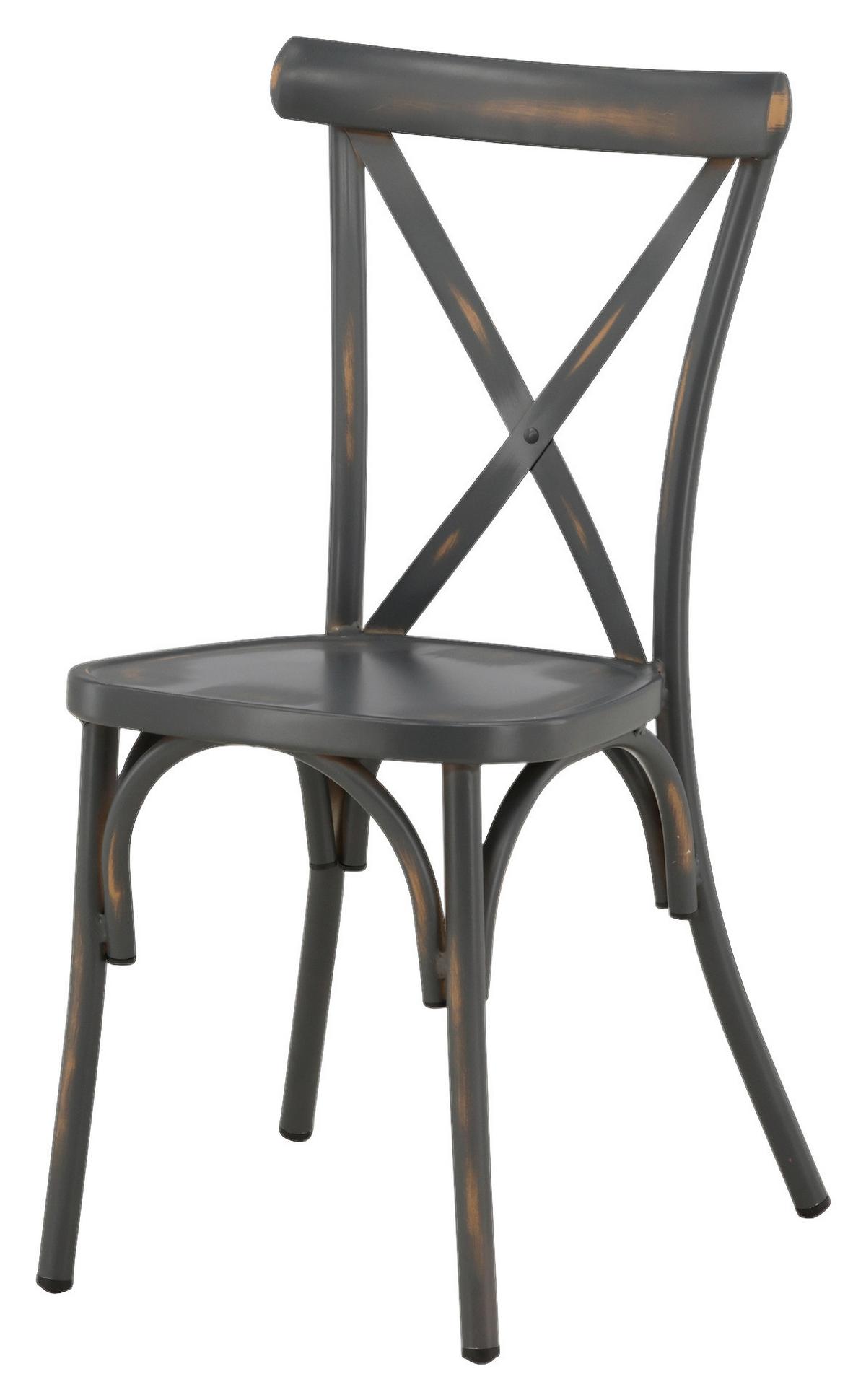 Gartenstuhl-Set Tablas Aluminium - Schwarz, KONVENTIONELL, Metall (48/88/48cm) - Gardenson