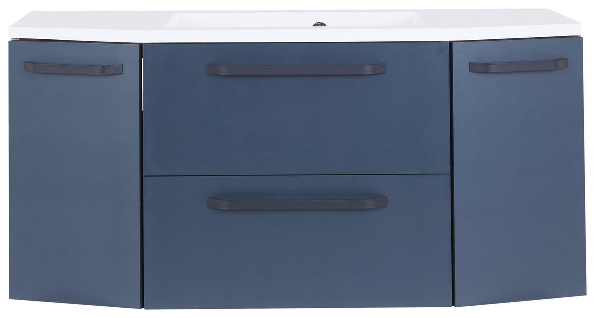 Spodní umyvadlová skříňka SANTO - barvy grafitu/antracitová, Konvenční, kov/kompozitní dřevo (110/56/47cm) - Luca Bessoni