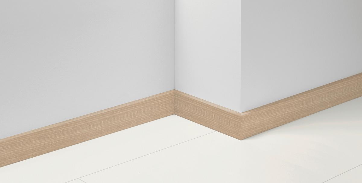 Sockelleiste Eiche Weiss - Eichefarben/Weiß, Basics, Holzwerkstoff (220/1,65/7cm) - Parador