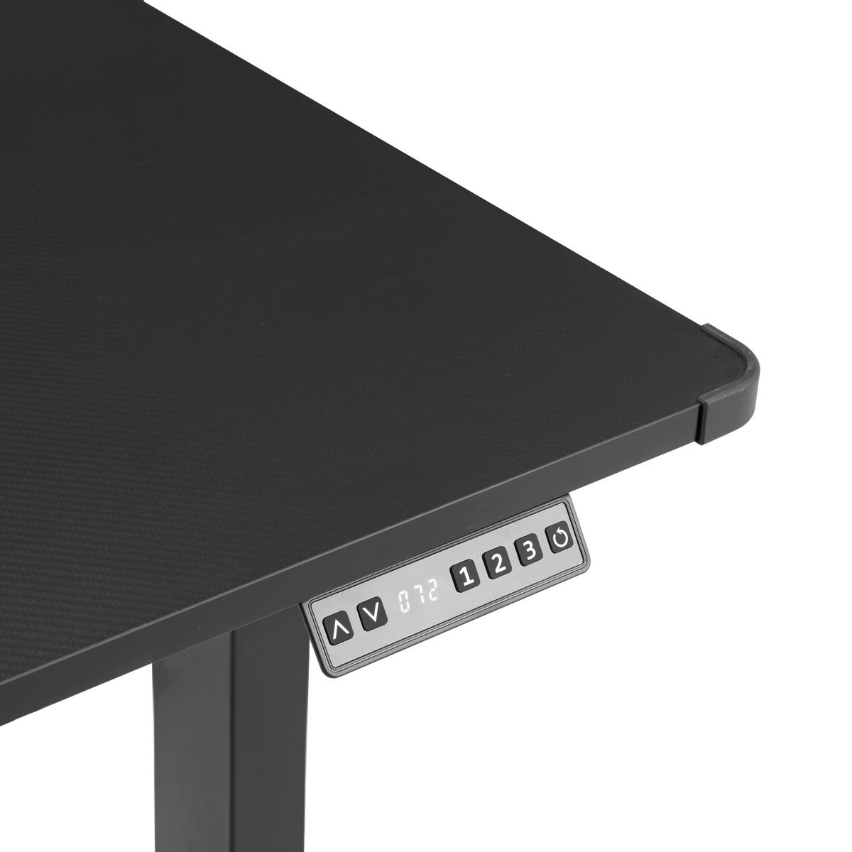 SCHREIBTISCH Worktime Game Schwarz L: 140cm - Schwarz, MODERN, Holz/Metall (140/80/72-110cm) - MID.YOU
