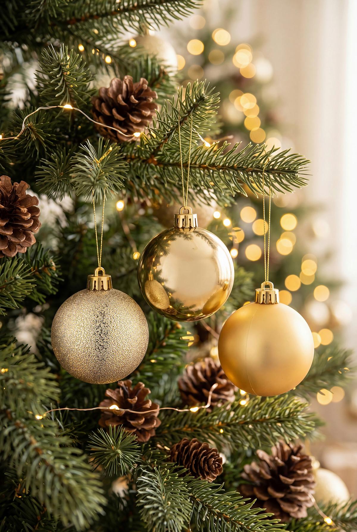 CHRISTBAUMKUGEL-SET Lola, Goldfarben, 30-teilig - Goldfarben, KONVENTIONELL, Kunststoff (6cm) - Luca Bessoni